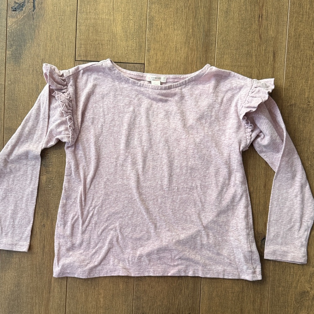 Crewcuts Pink Ruffle Sleeve Top-size small (6-7)
